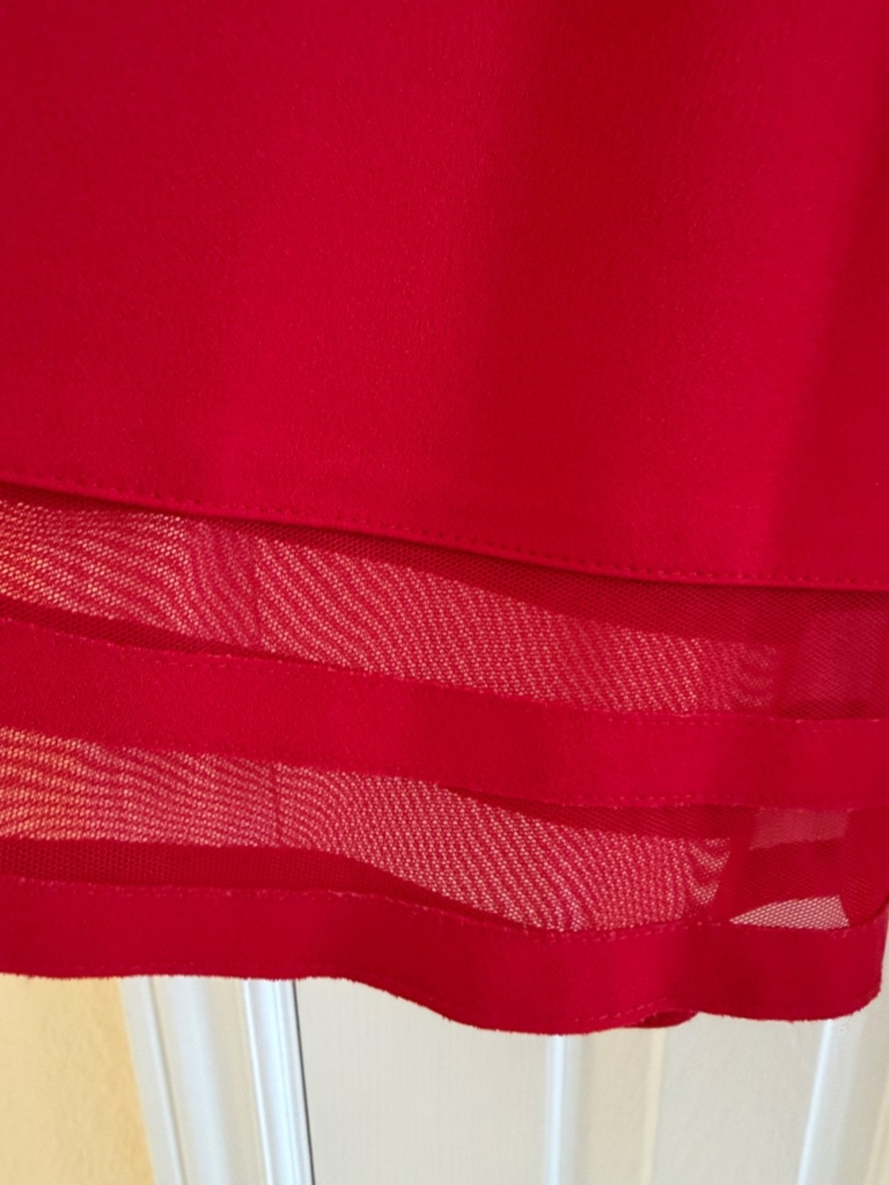 Calvin Klein Red Sleeveless A-Line Mini Dress - Picture 6 of 9